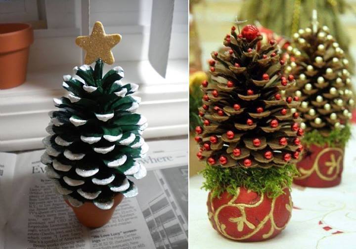 40+ Creative Pinecone Crafts for Your Holiday Decorations --> Pinecone Christmas Tree