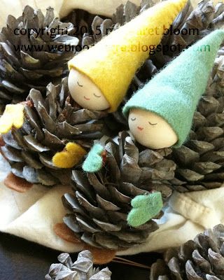 40+ Creative Pinecone Crafts for Your Holiday Decorations --> Pinecone Gnomes