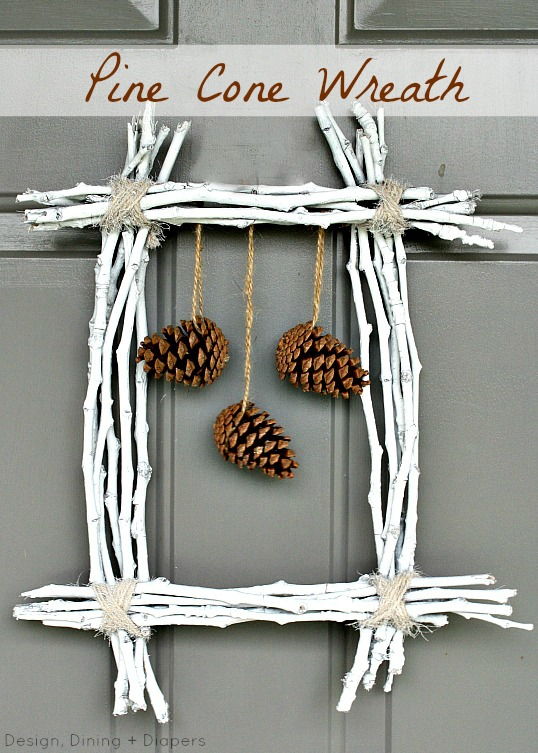 40+ Creative Pinecone Crafts for Your Holiday Decorations --> Pinecone Wreath