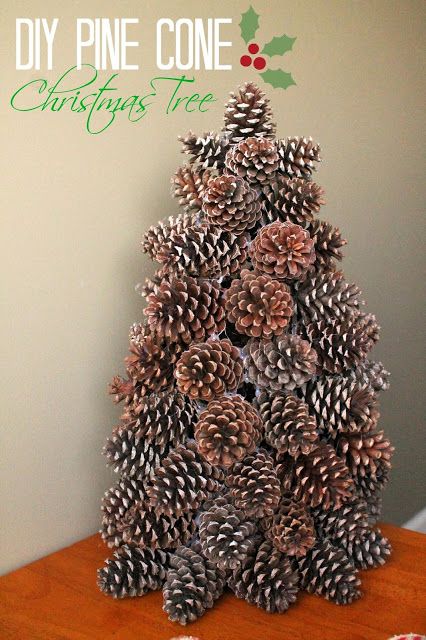 40+ Creative Pinecone Crafts for Your Holiday Decorations --> Pinecone Christmas Tree