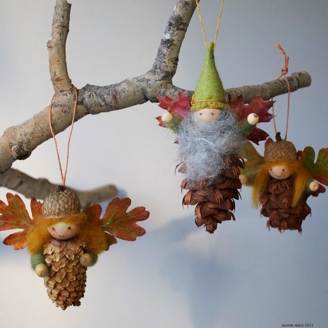 40+ Creative Pinecone Crafts for Your Holiday Decorations --> Pinecone Fairy Ornaments