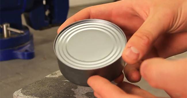 Creative Ideas - How to Open a Can Without a Can Opener