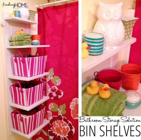 40+ Brilliant DIY Storage and Organization Hacks for Small Bathrooms --> DIY Bathroom Door Shelf