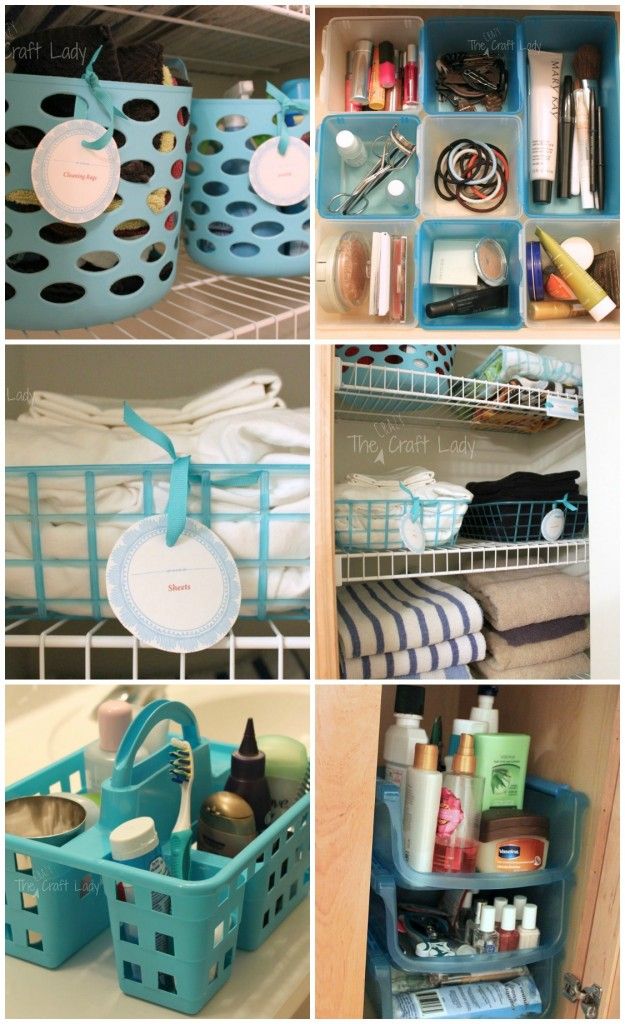 40+ Brilliant DIY Storage and Organization Hacks for Small Bathrooms --> Dollar store bathroom organizing