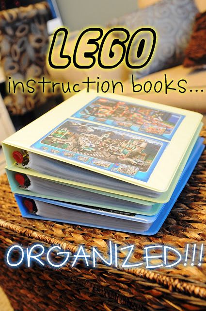 30+ Brilliant Mom Hacks That Will Make Your Life Easier --> Make a binder to organize LEGO instruction books.