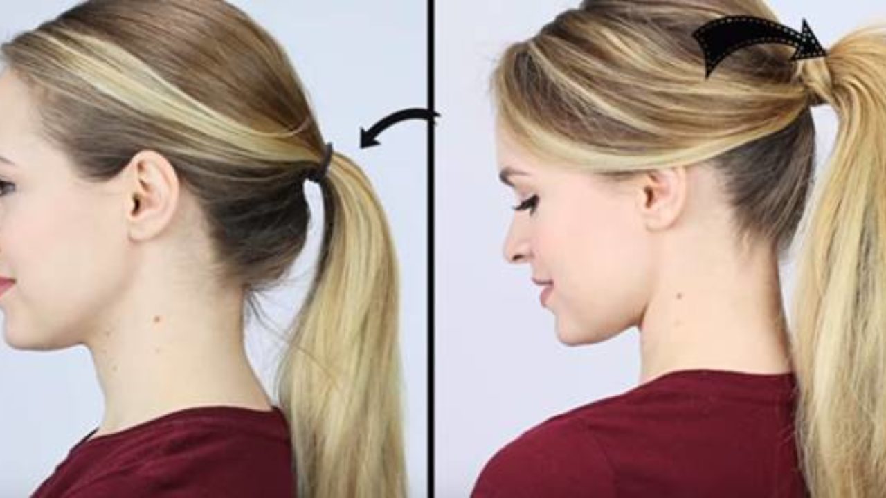 Creative Ideas - 5 Minute Beauty Hack To Give Extra Volume To Your Ponytail  - i Creative Ideas