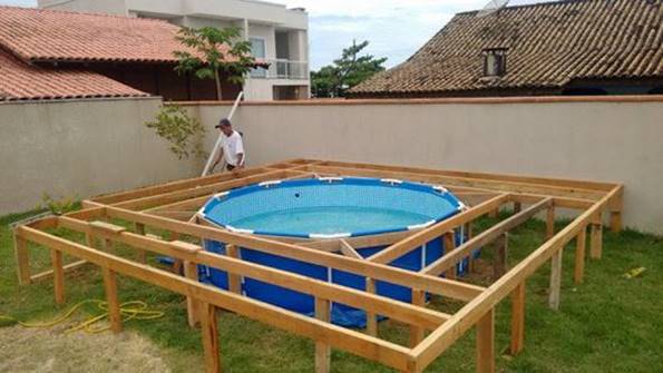Creative Ideas - DIY Above Ground Swimming Pool With Pallet Deck 2