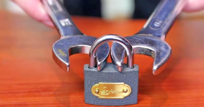 Creative Ideas - How To Open A PadLock With Two Nut Wrenches