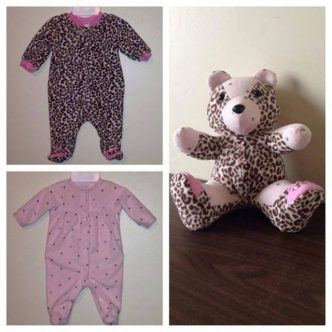 baby clothes made into teddy bears