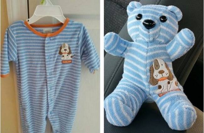 Creative Ideas - Turn Outgrown Baby Clothes Into Keepsake Teddy Bears