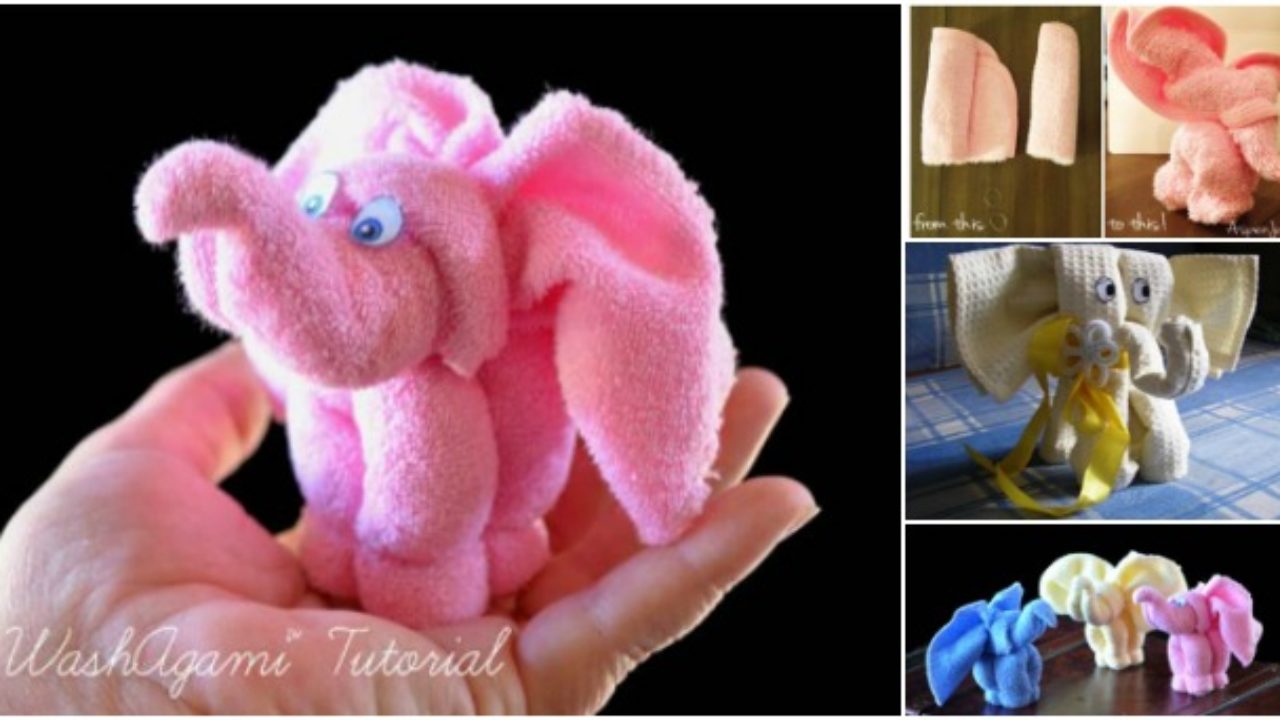 Creative Ideas - DIY Towel Elephant - i Creative Ideas