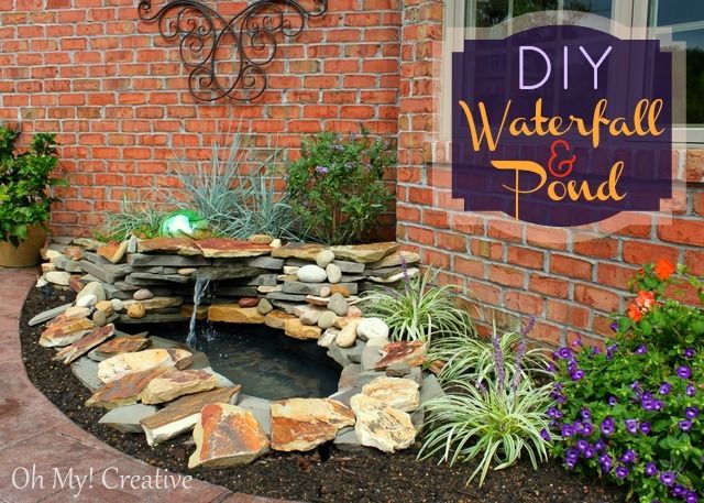 40+ Creative DIY Water Features For Your Garden --> DIY Backyard Pond and Landscape Water Feature