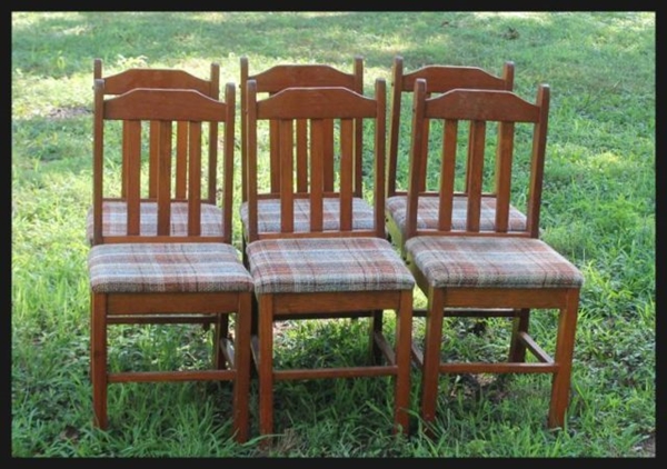 Creative Ideas - How to Build a Bench Around a Tree Using Old Kitchen Chairs 1