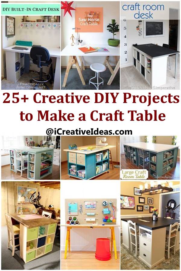 25+ Creative DIY Projects to Make a Craft Table