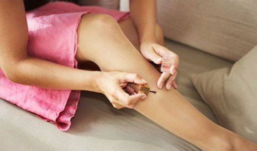 Stop pantyhose runs with clear nail polish
