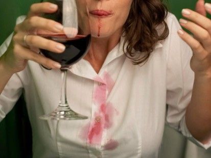 Remove red wine stains from clothing with items found around the house