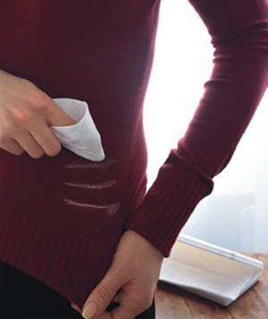 Use baby wipes to remove deodorant stains