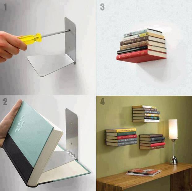 DIY Invisible Bookshelf