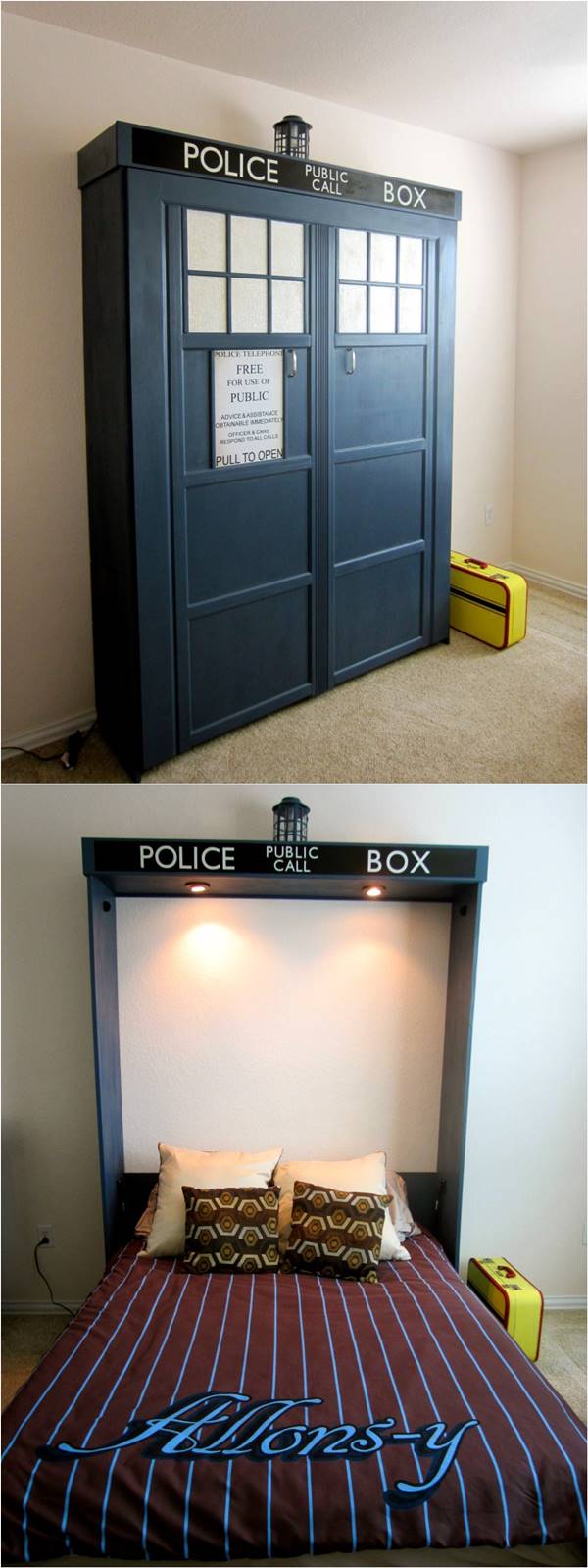DIY Dr. Who Themed Murphy Bed