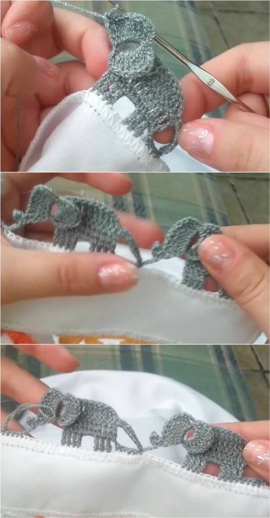 Creative Ideas DIY Crochet Elephant Edging i Creative Ideas