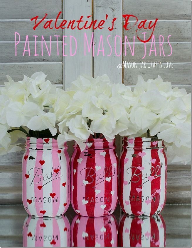 How to Make Painted and Distressed Valentine's Heart Jars