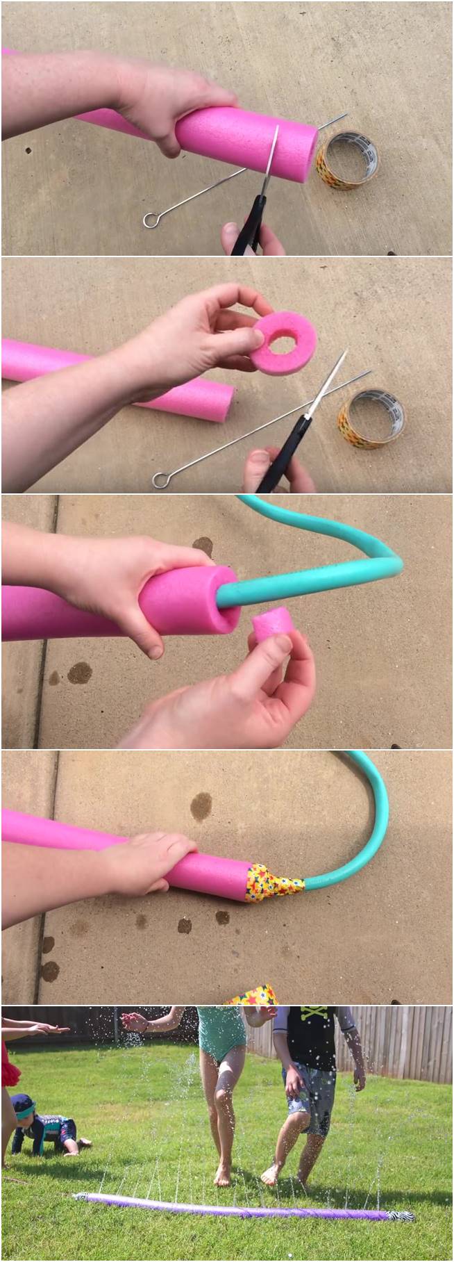 Creative Ideas - DIY Easy Sprinkler from Old Pool Noodle